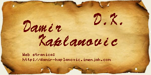 Damir Kaplanović vizit kartica